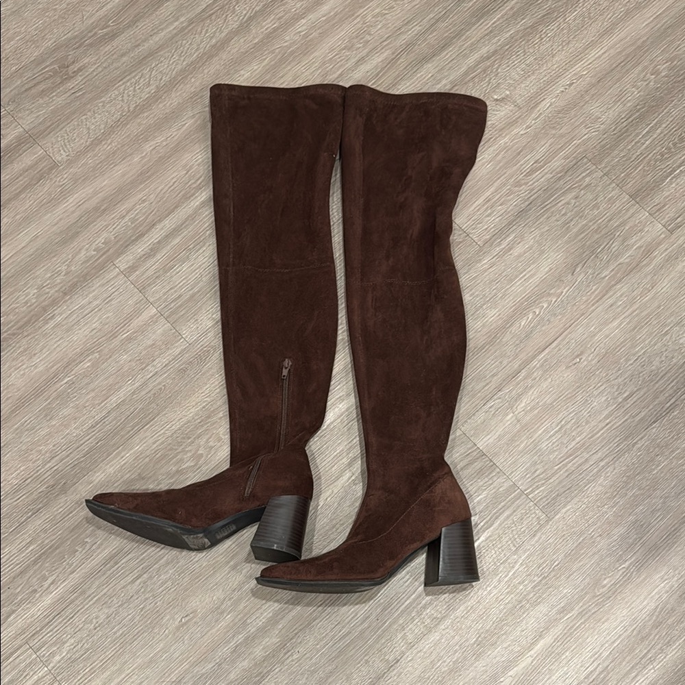 Elegant Brown Over-the-Knee Boots